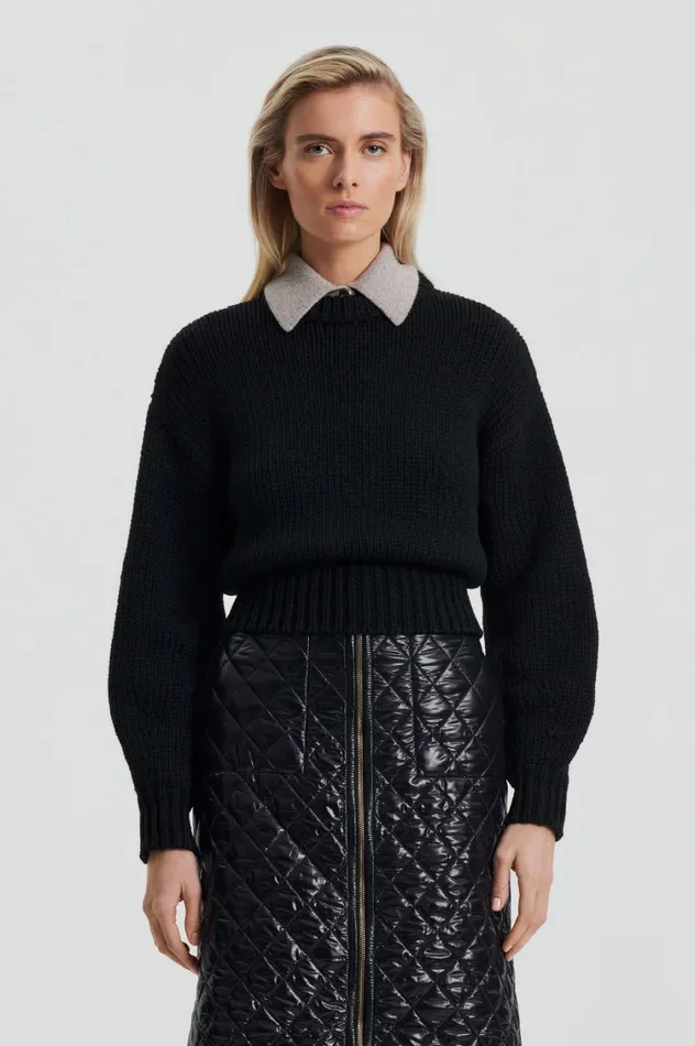 Sweaters Women Scanlan Theodore COCOON SWEATER Black Sweaters Women Scanlan Theodore COCOON SWEATER Black