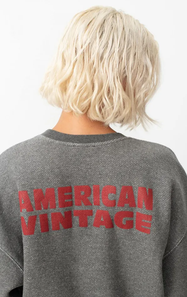 Sweatshirt Kodytown Melange Charcoal Women American Vintage Sweatshirts Sweatshirt Kodytown Melange Charcoal Women American Vintage Sweatshirts