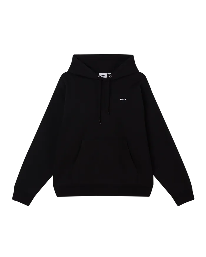 SWEATSHIRTS OBEY Clothing Men OBEY ICON STENCIL FLAME PULLOVER Black