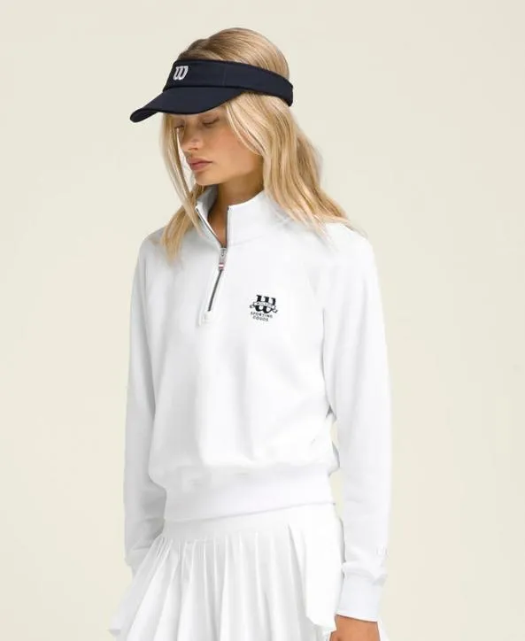 Sweatshirts Women Wilson Sideline HalfZip Bright White Sweatshirts Women Wilson Sideline HalfZip Bright White