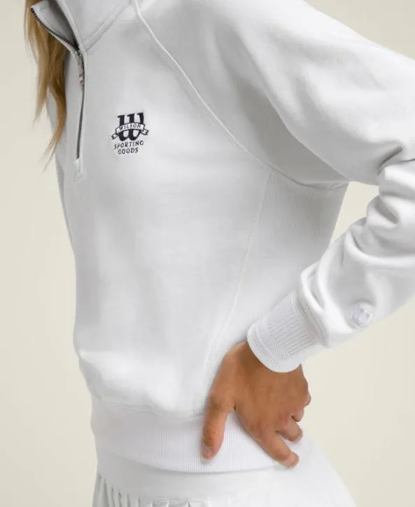 Sweatshirts Women Wilson Sideline HalfZip Bright White Sweatshirts Women Wilson Sideline HalfZip Bright White