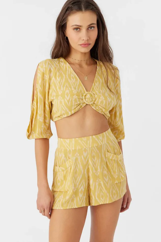 SYLAS ISABELLA IKAT CROP TOP Mimosa Women O039NEILL Clothing