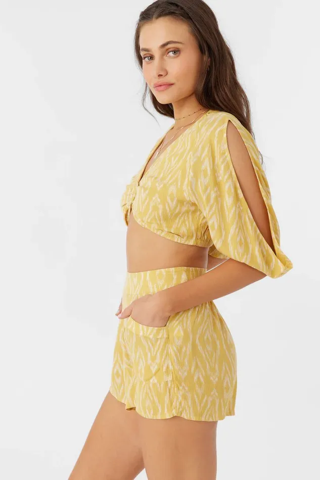 SYLAS ISABELLA IKAT CROP TOP Mimosa Women O039NEILL Clothing
