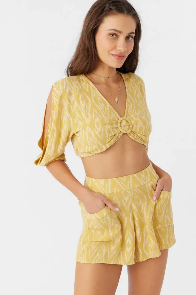 SYLAS ISABELLA IKAT CROP TOP Mimosa Women O039NEILL Clothing