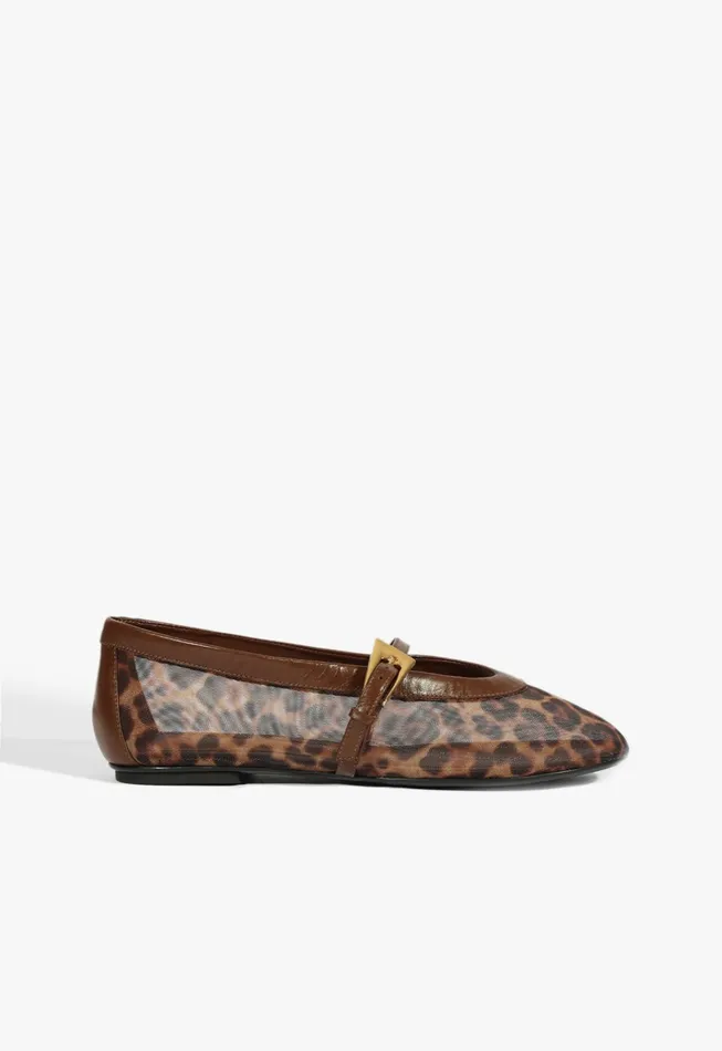 Sylvie Ballet Flat Animal Print Women Schutz Shoes Ballerinas