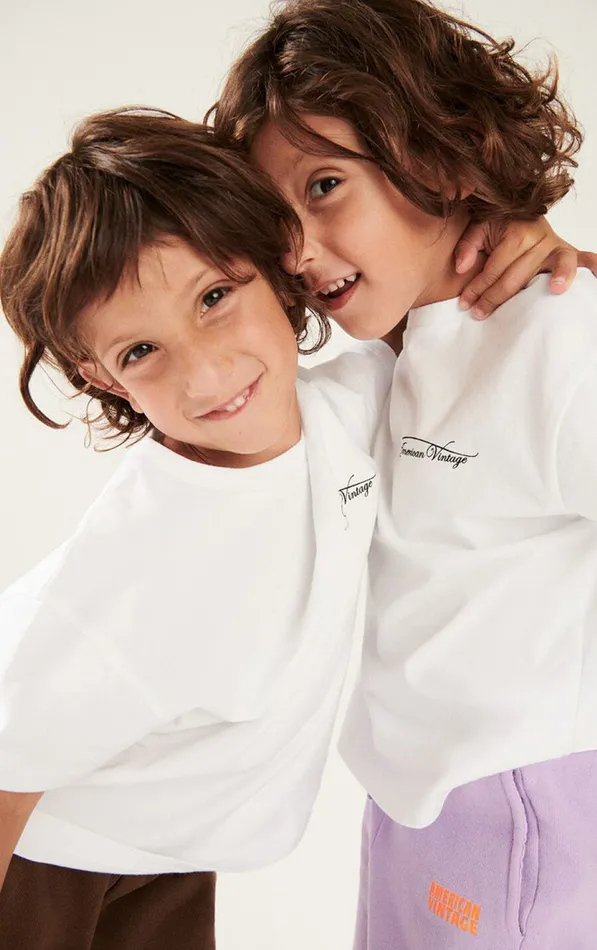 TShirt Fizvalley 034Amv Sports Club034 White Multicolore Kids American Vintage Short Sleeve TShirts TShirt Fizvalley 034Amv Sports Club034 White Multicolore Kids American Vintage Short Sleeve TShirts
