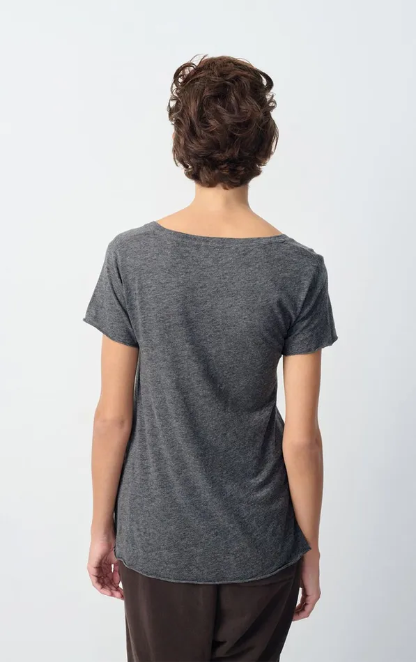 TShirt Jacksonville Melange Charcoal Women American Vintage Short Sleeve TShirts TShirt Jacksonville Melange Charcoal Women American Vintage Short Sleeve TShirts