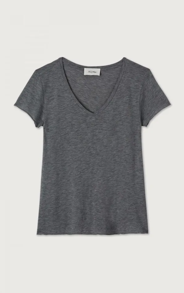 TShirt Jacksonville Melange Charcoal Women American Vintage Short Sleeve TShirts TShirt Jacksonville Melange Charcoal Women American Vintage Short Sleeve TShirts
