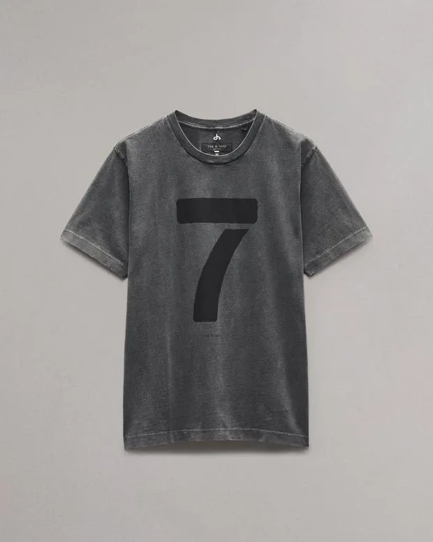 TShirts and Henleys Men Rag and Bone Rb Number 7 TShirt Washed Black