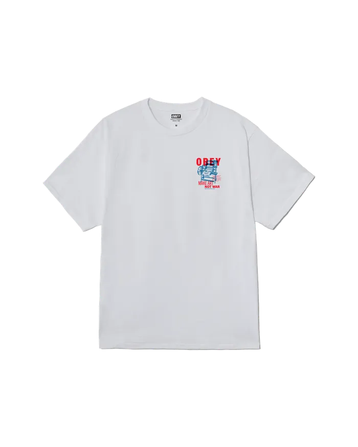 TSHIRTS OBEY Clothing Men PRINTING PRESS MAKE ART CLASSIC TSHIRT White
