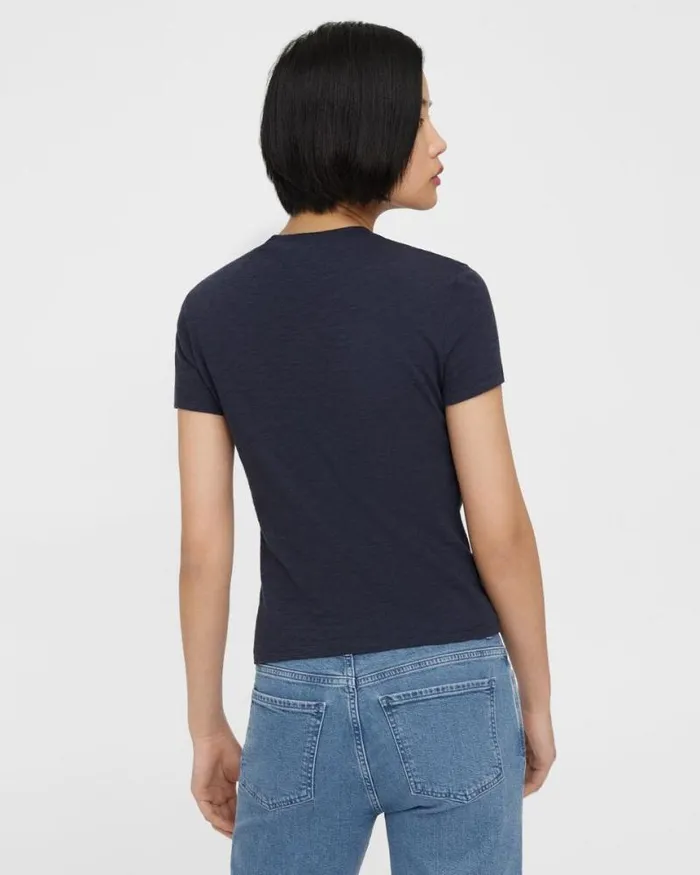 TShirts Tank Tops Women Theory Tiny Tee In Organic Slub Cotton Nocturne Navy TShirts Tank Tops Women Theory Tiny Tee In Organic Slub Cotton Nocturne Navy