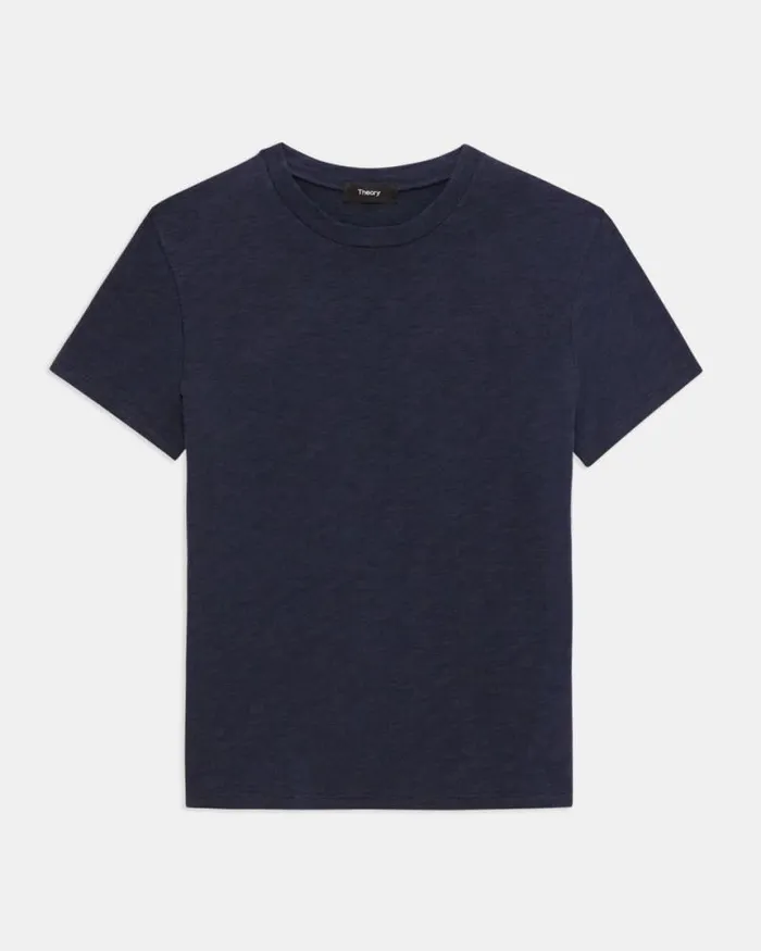 TShirts Tank Tops Women Theory Tiny Tee In Organic Slub Cotton Nocturne Navy TShirts Tank Tops Women Theory Tiny Tee In Organic Slub Cotton Nocturne Navy
