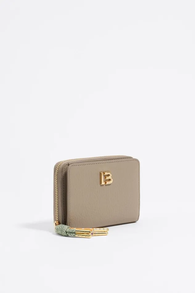 Taupe Leather Flap Purse Taupe Women Bimba Y Lola Wallets And Coin Purses