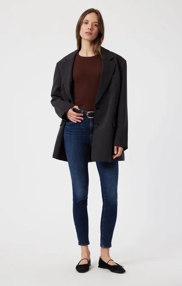 Tess Skinny In Dark Brushed Flex Blue Women Mavi Jeans Denim