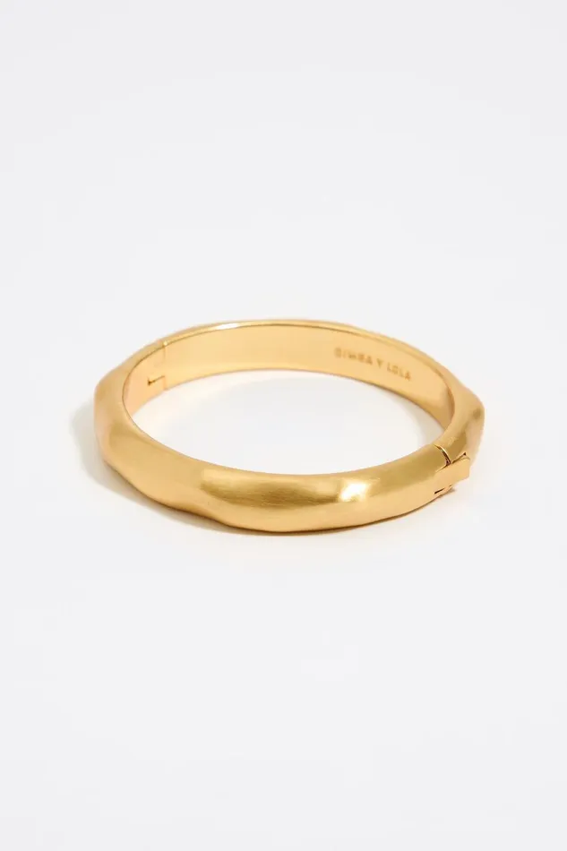 Textured Matte Gold Bracelet Gold Yellow Women Bimba Y Lola Bracelets