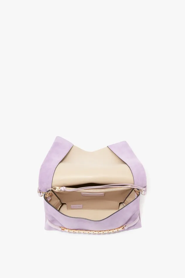 The Chain Pouch Women Victoria Beckham Chain Pouch With Strap In Lilac Suede