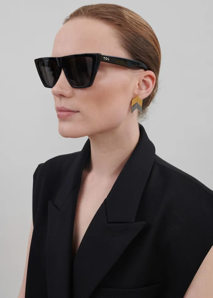 The Frankie Shop Bevza TwoColor Grains Earrings 8211 GoldSilver 8211 Women