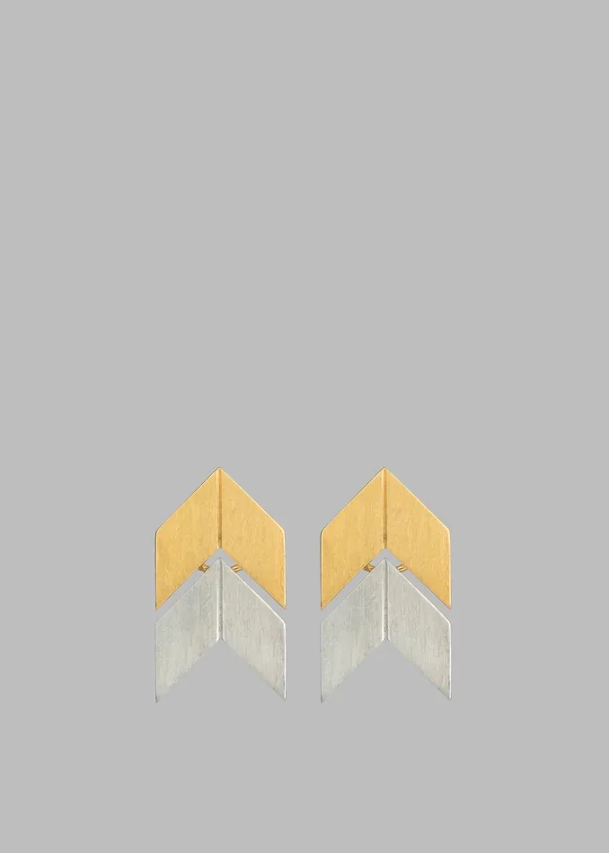 The Frankie Shop Bevza TwoColor Grains Earrings 8211 GoldSilver 8211 Women