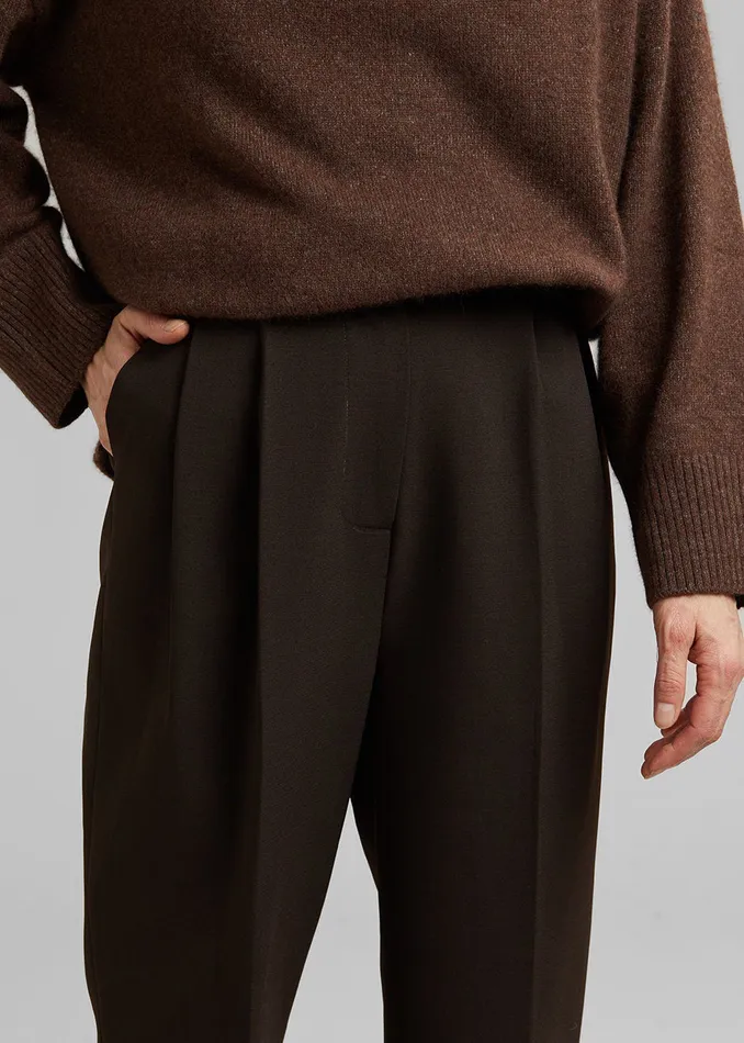 The Frankie Shop Bottoms Bea Suit Pants 8211 Dark Espresso 8211 Women