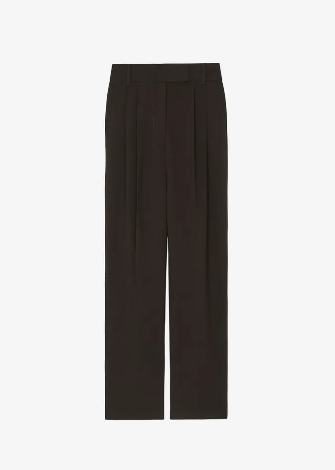 The Frankie Shop Bottoms Bea Suit Pants 8211 Dark Espresso 8211 Women