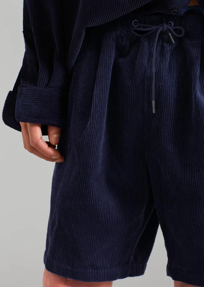 The Frankie Shop Bottoms Camden Corduroy Shorts 8211 Navy 8211 Men