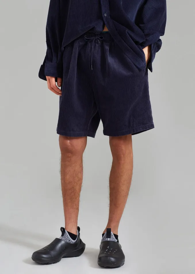 The Frankie Shop Bottoms Camden Corduroy Shorts 8211 Navy 8211 Men