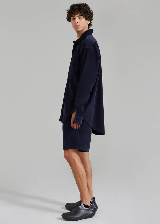 The Frankie Shop Bottoms Camden Corduroy Shorts 8211 Navy 8211 Men