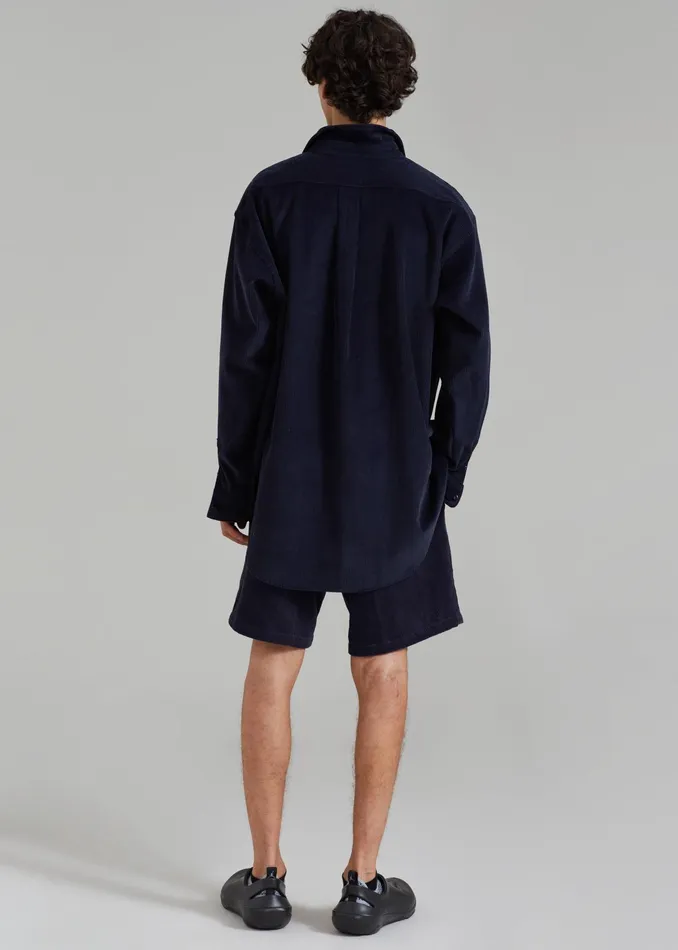 The Frankie Shop Bottoms Camden Corduroy Shorts 8211 Navy 8211 Men