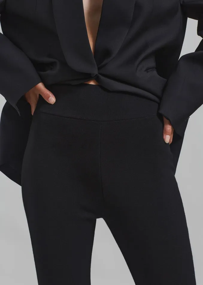 The Frankie Shop Bottoms Cara Knit Leggings 8211 Black 8211 Women