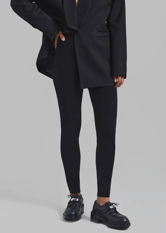 The Frankie Shop Bottoms Cara Knit Leggings 8211 Black 8211 Women