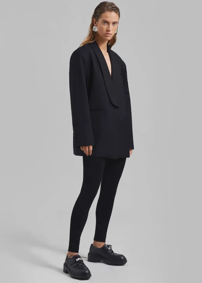 The Frankie Shop Bottoms Cara Knit Leggings 8211 Black 8211 Women