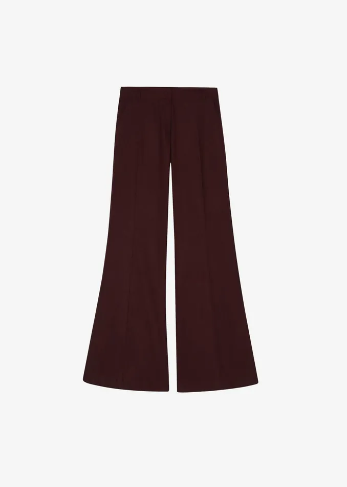 The Frankie Shop Bottoms Castel Bootcut Pants 8211 Burgundy 8211 Women