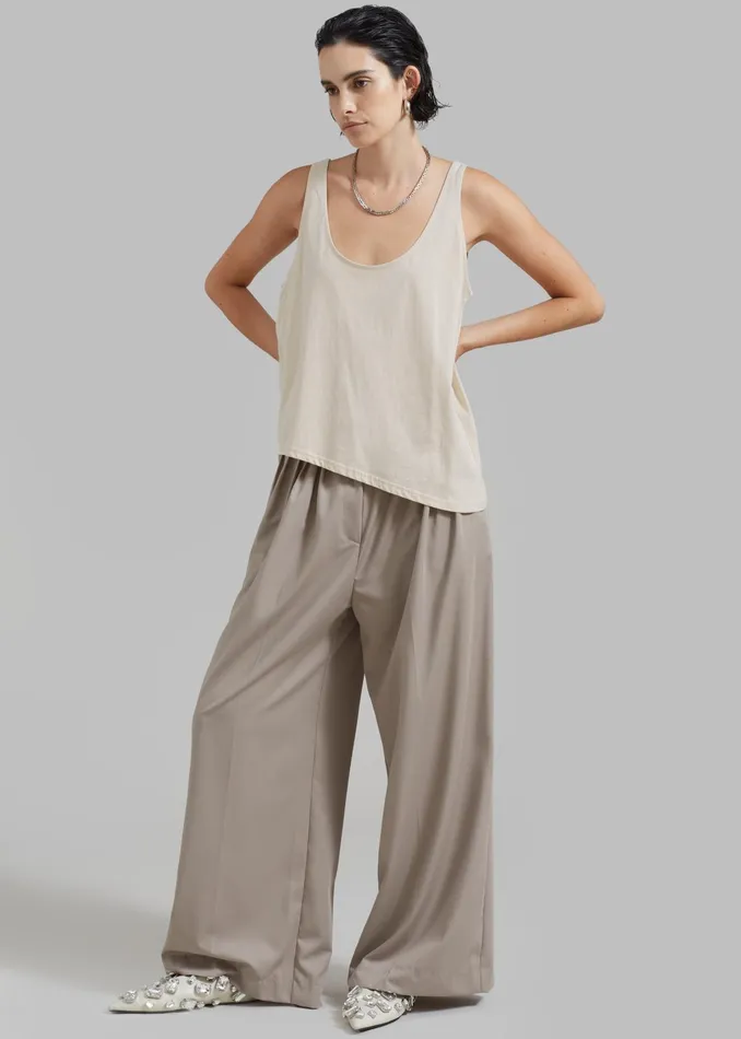 The Frankie Shop Bottoms Catalina Pleated Trousers 8211 Grey 8211 Women