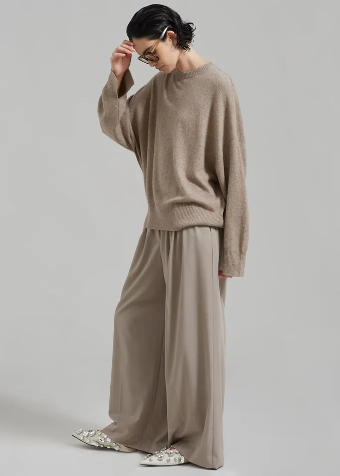 The Frankie Shop Bottoms Catalina Pleated Trousers 8211 Grey 8211 Women