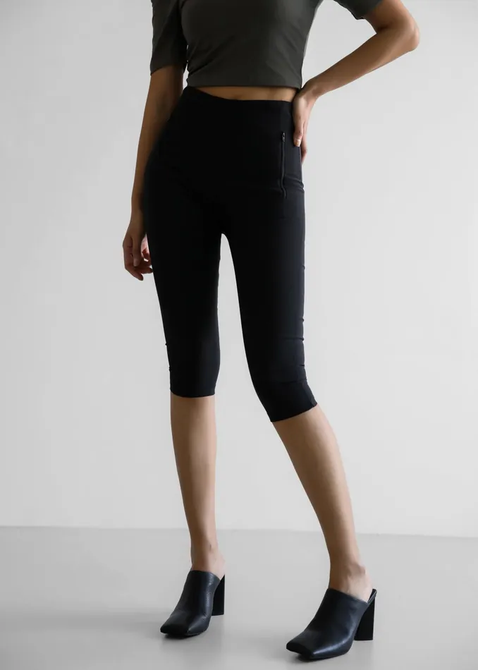 The Frankie Shop Bottoms Desara Capri Leggings 8211 Black 8211 Women