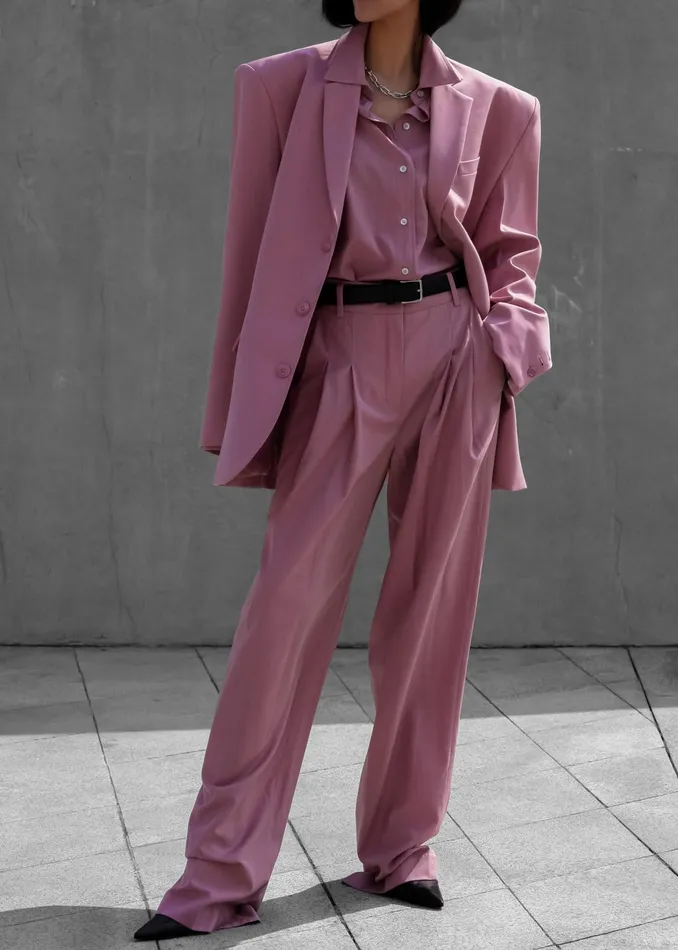 The Frankie Shop Bottoms Gelso Pleated Trousers 8211 Rose 8211 Women