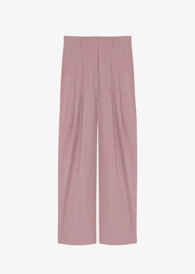 The Frankie Shop Bottoms Gelso Pleated Trousers 8211 Rose 8211 Women