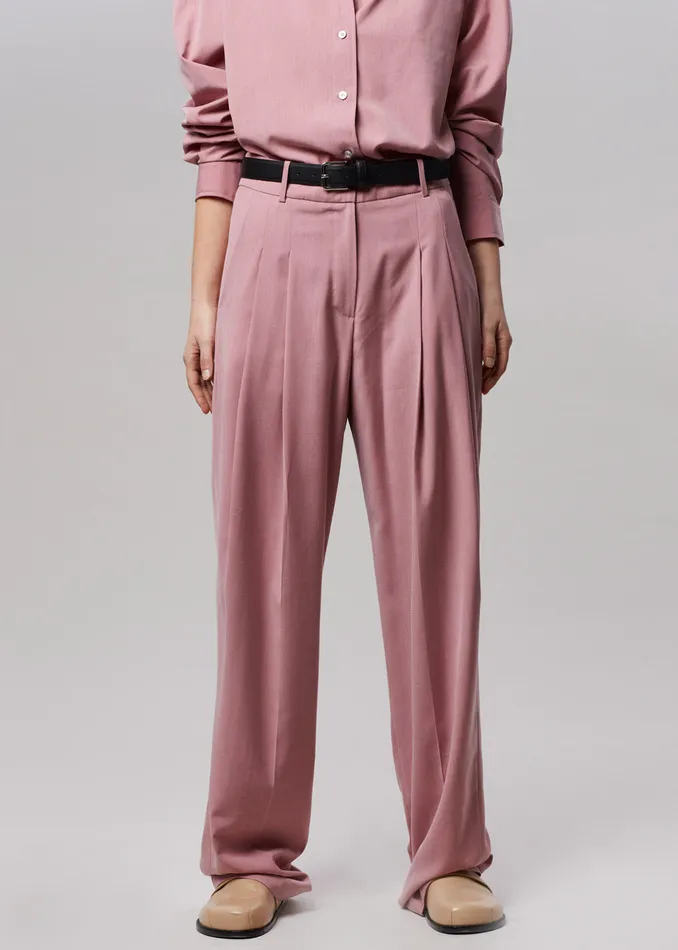 The Frankie Shop Bottoms Gelso Pleated Trousers 8211 Rose 8211 Women