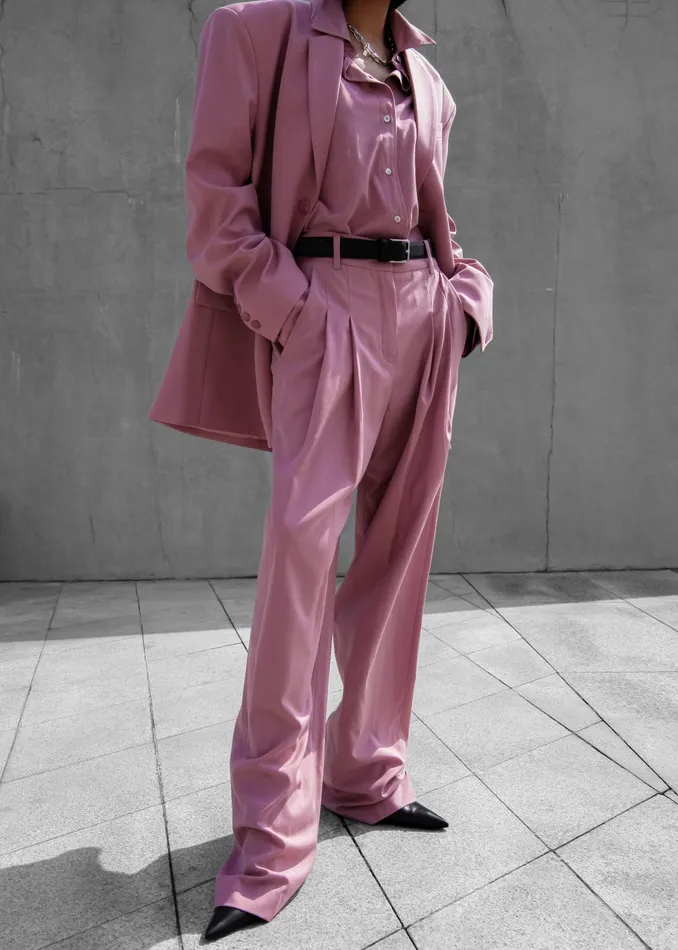 The Frankie Shop Bottoms Gelso Pleated Trousers 8211 Rose 8211 Women