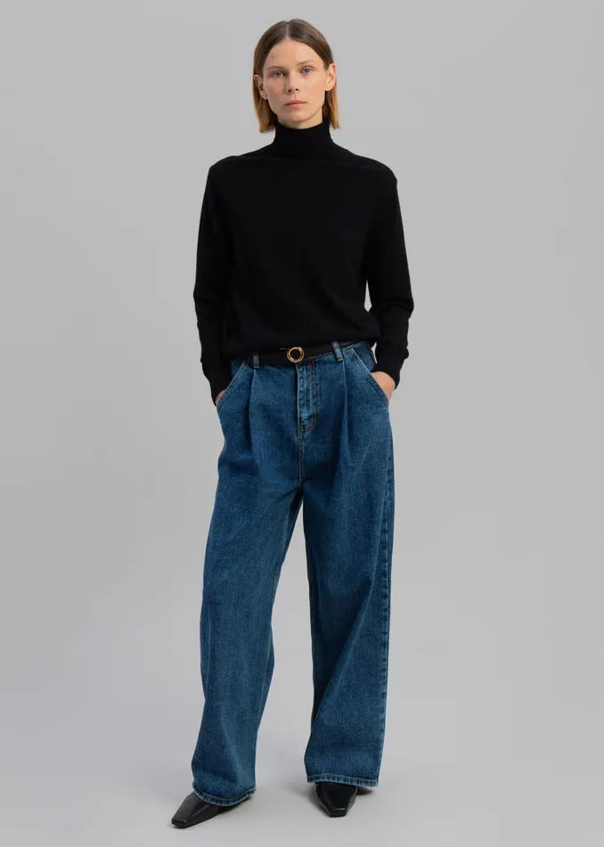 The Frankie Shop Bottoms Isabella Denim Pants 8211 Medium Wash 8211 Women