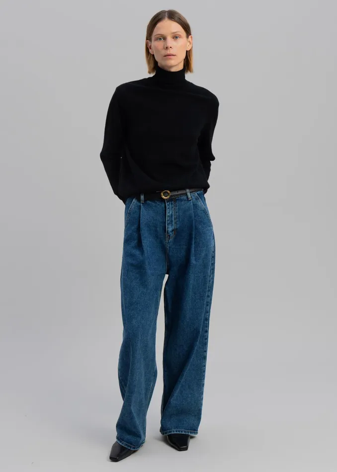 The Frankie Shop Bottoms Isabella Denim Pants 8211 Medium Wash 8211 Women