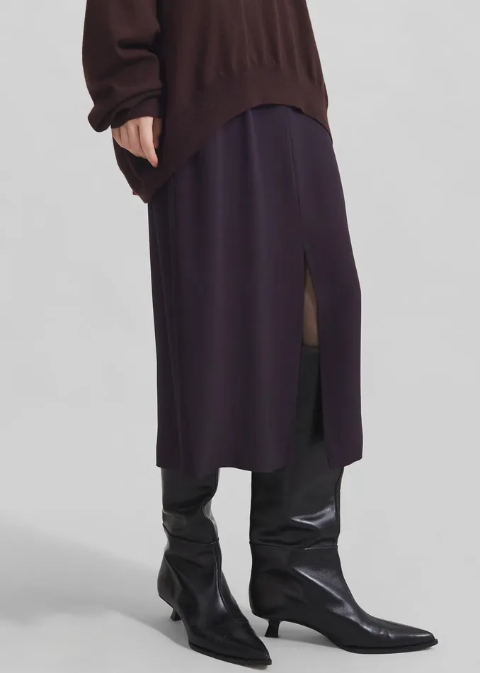 The Frankie Shop Bottoms Judy Midi Skirt 8211 Dark Plum 8211 Women