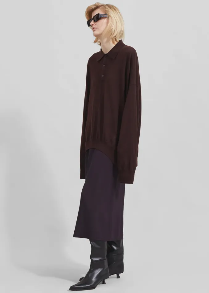 The Frankie Shop Bottoms Judy Midi Skirt 8211 Dark Plum 8211 Women