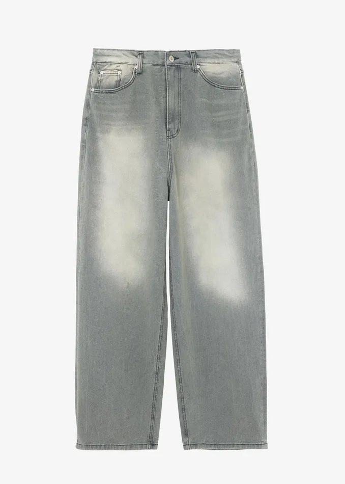 The Frankie Shop Bottoms Kane Wide Jeans 8211 Grey Wash 8211 MenWomen