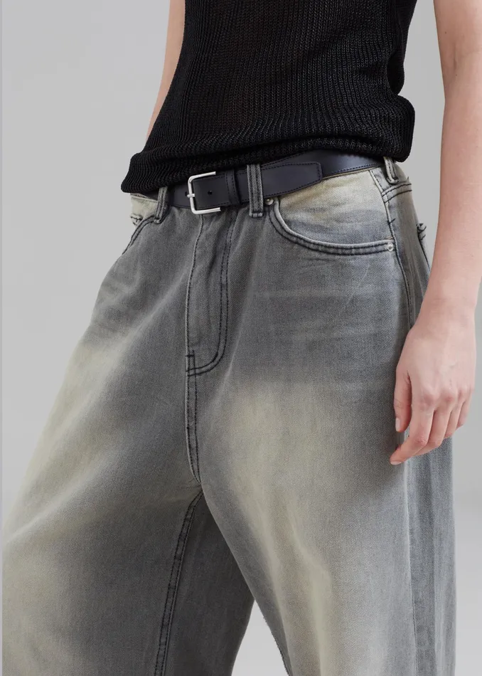 The Frankie Shop Bottoms Kane Wide Jeans 8211 Grey Wash 8211 MenWomen