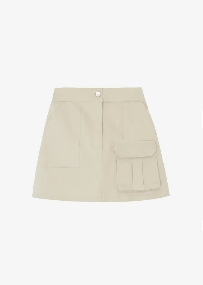 The Frankie Shop Bottoms Malia Cargo Mini Skirt 8211 Beige 8211 Women