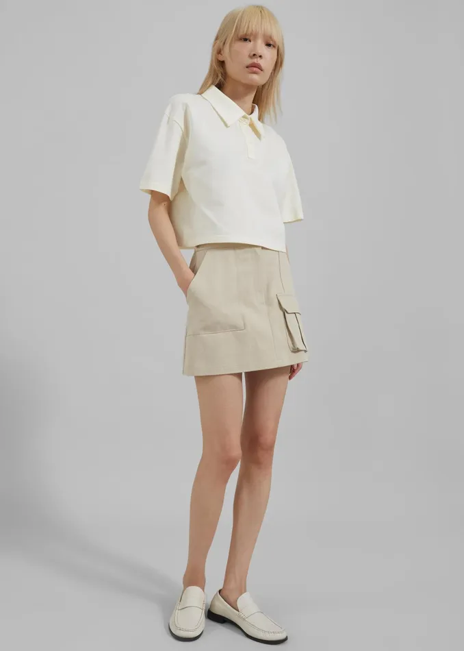 The Frankie Shop Bottoms Malia Cargo Mini Skirt 8211 Beige 8211 Women