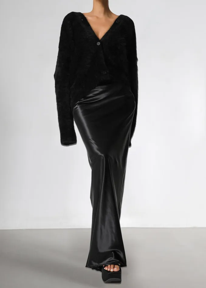 The Frankie Shop Bottoms Renesmee Satin Skirt 8211 Black 8211 Women
