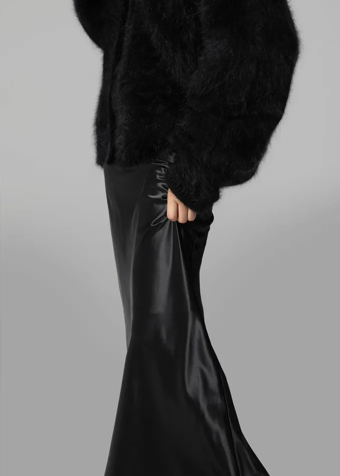 The Frankie Shop Bottoms Renesmee Satin Skirt 8211 Black 8211 Women