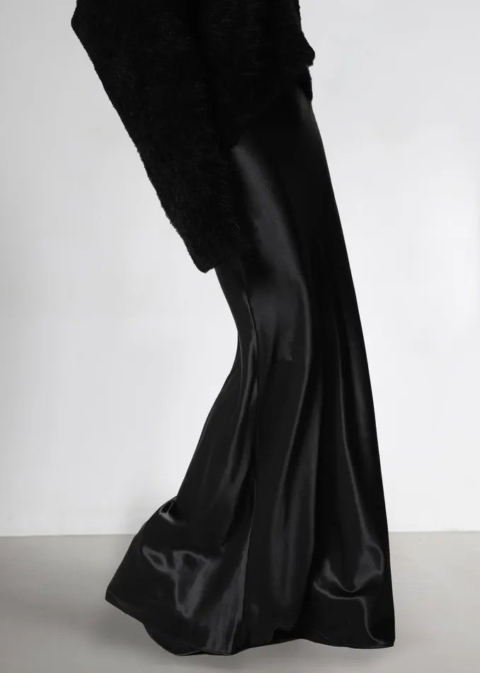 The Frankie Shop Bottoms Renesmee Satin Skirt 8211 Black 8211 Women